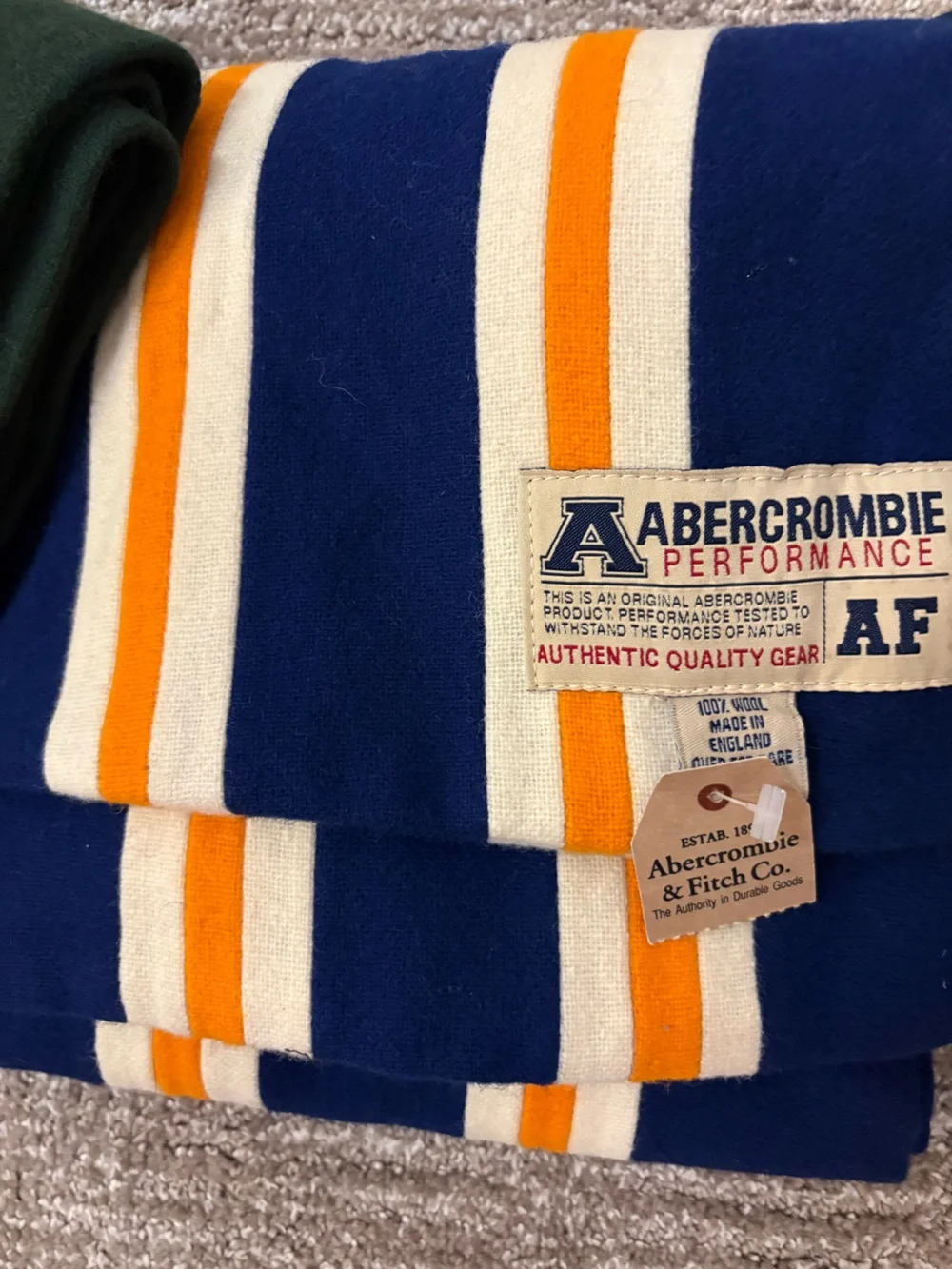 Abercrombie & Fitch Vintage Wool Heritage Collection Scarf 3 Available NWT/NWOT